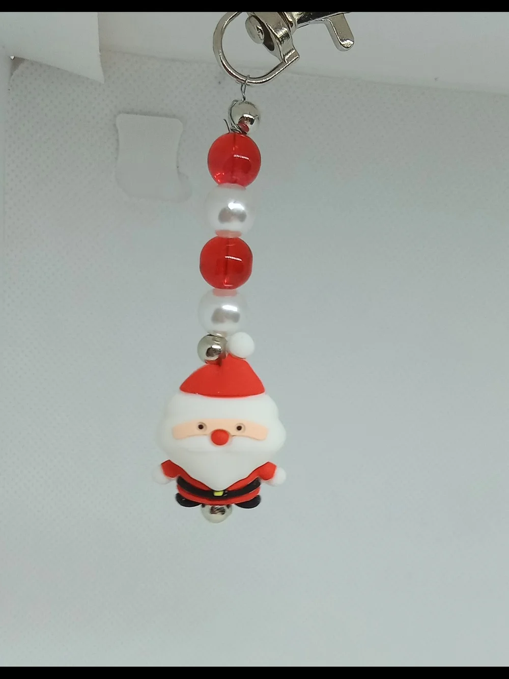 Christmas Tree & Santa Stylus Pen and Keychain/Purse Charm Set New Handmade
